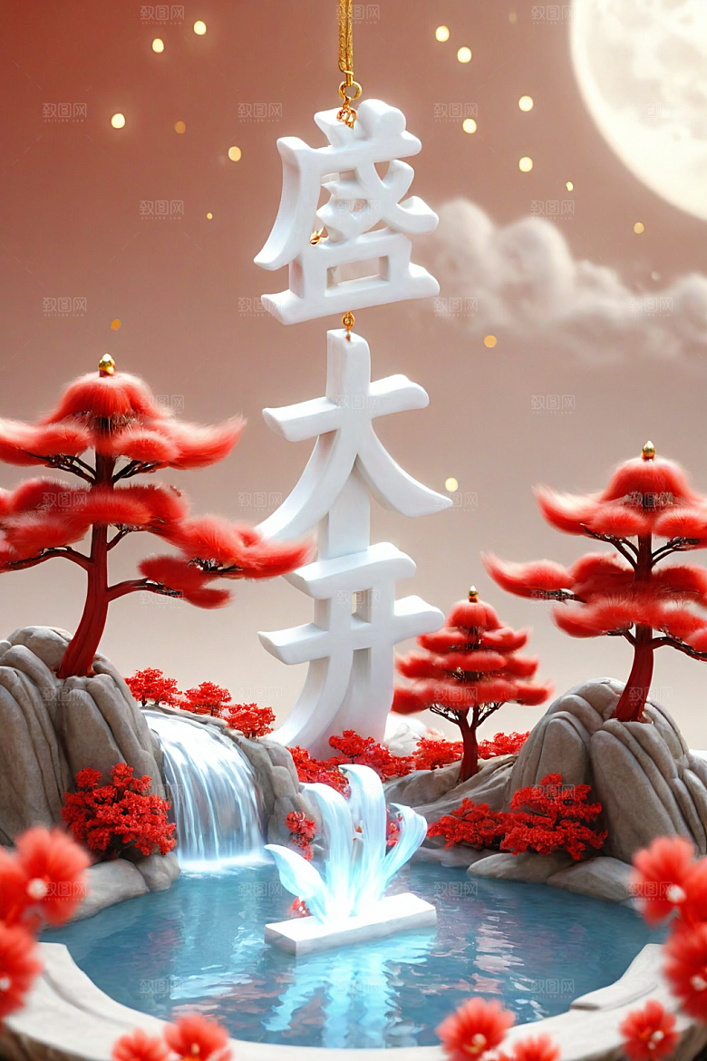 开门红开工新年艺术字