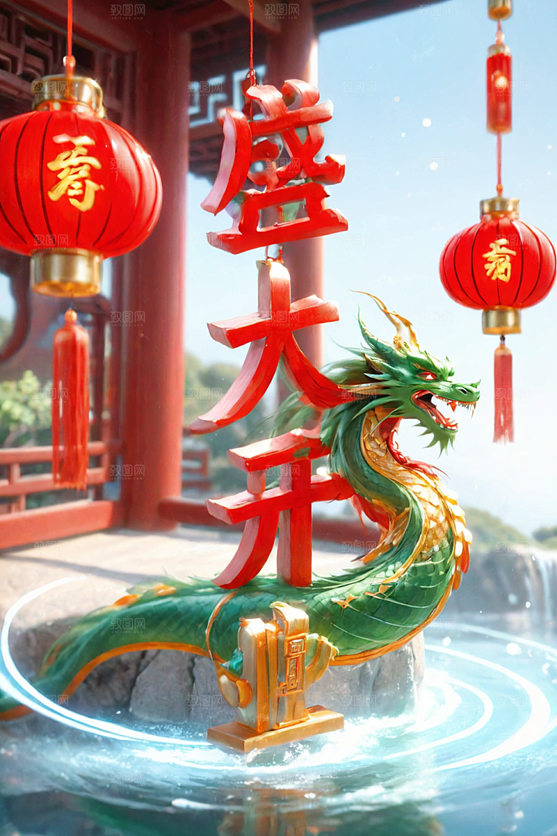 开门红立体高清艺术字