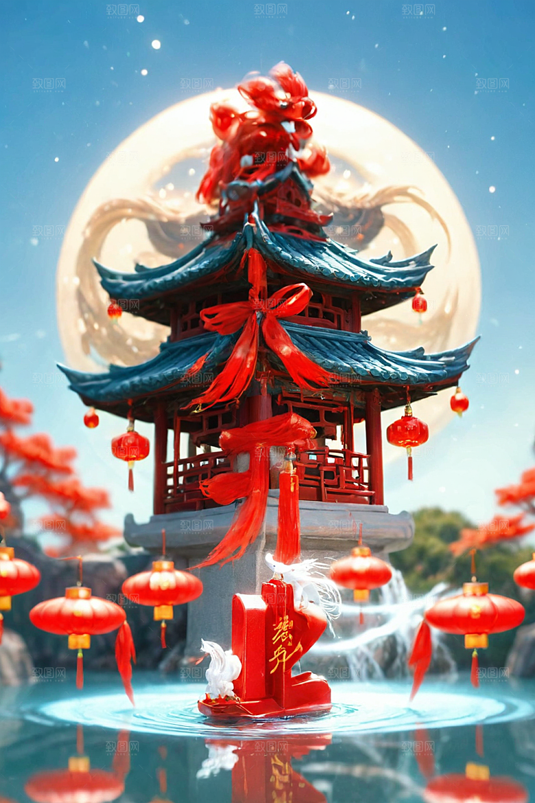 开门红春节喜庆艺术字