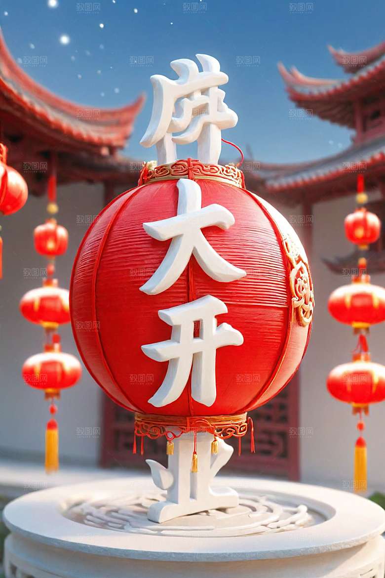 开门红典礼3D艺术字