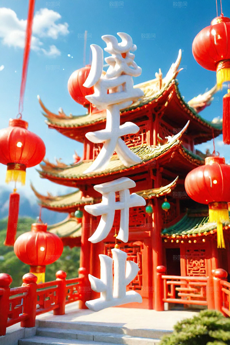 开门红渲染喜庆艺术字