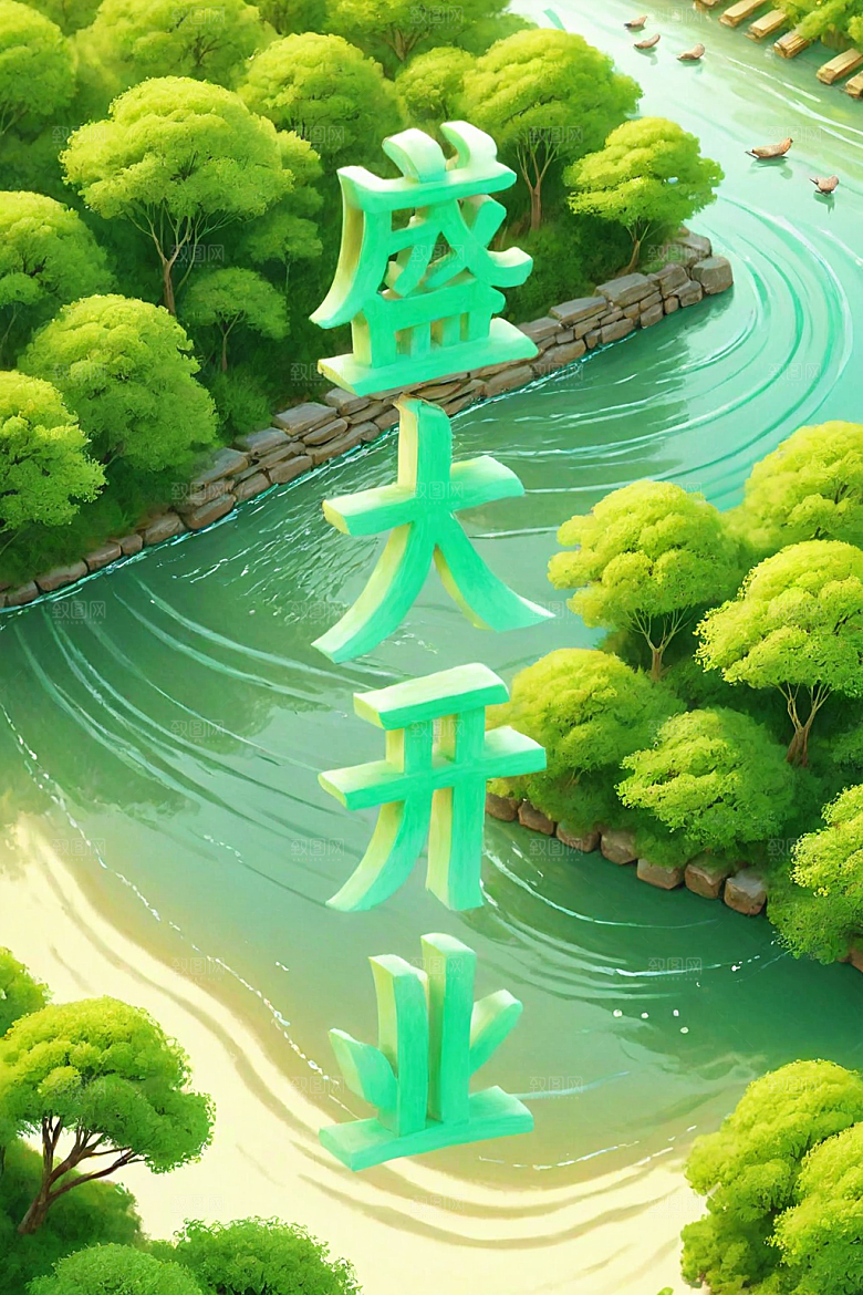 开门红立体典礼艺术字
