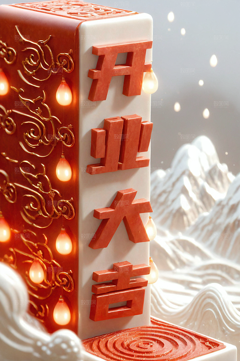 开门红喜庆典礼艺术字
