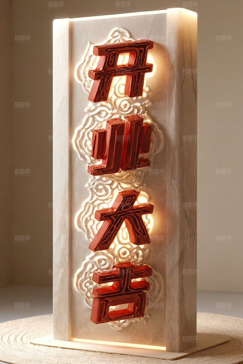 开门红3D典礼艺术字