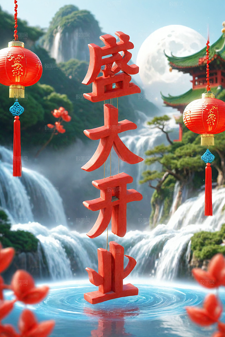 开门红开工喜庆艺术字