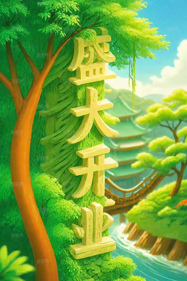 开门红3D典礼艺术字