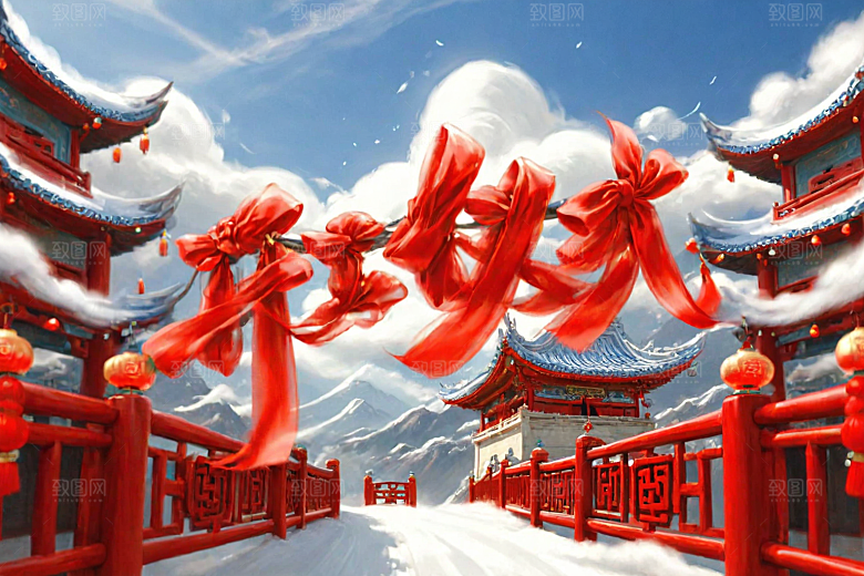 开门红春节开业大吉艺术字