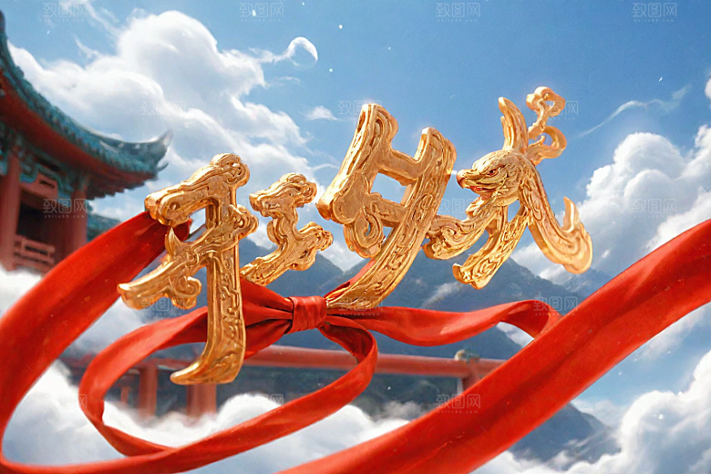 开门红立体高清艺术字