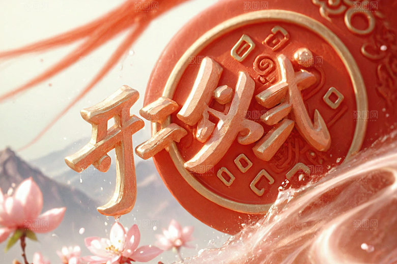 开门红典礼3D艺术字
