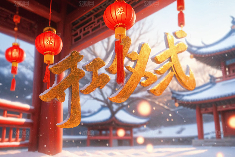 开门红3D高清艺术字