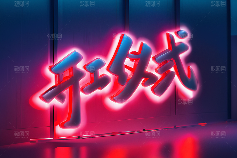 开门红开业大吉3D艺术字