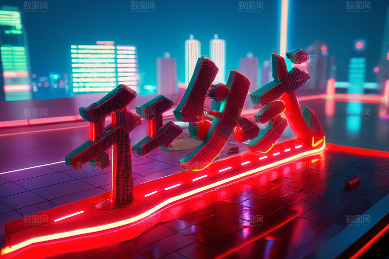 开门红春节喜庆艺术字