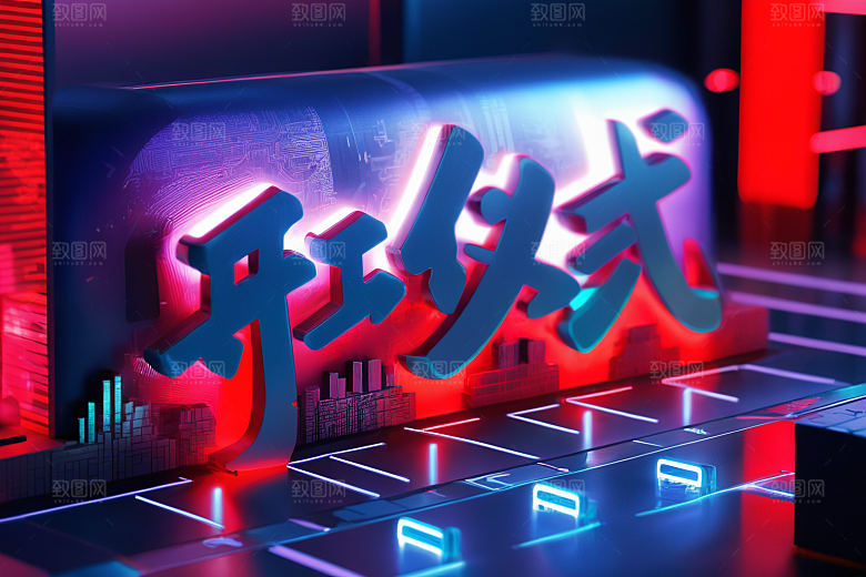 开门红典礼新年艺术字