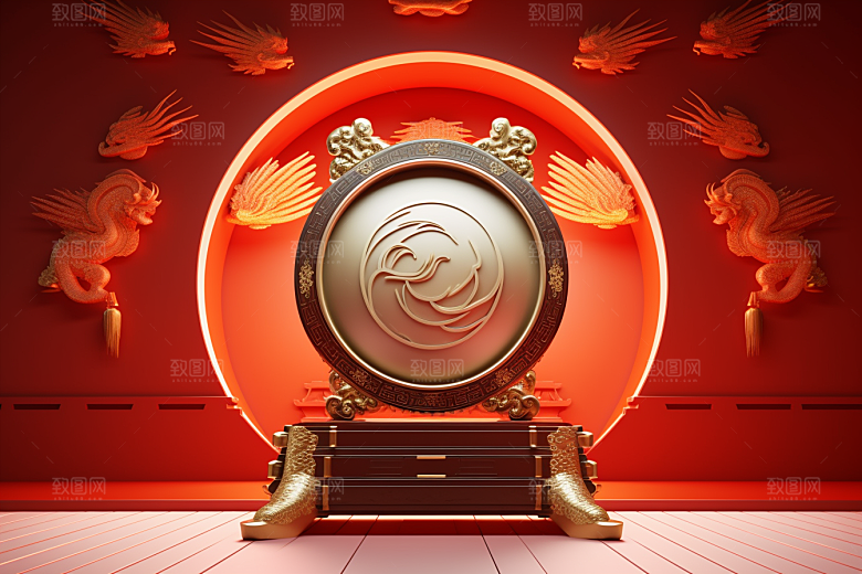 开业大吉开门红模型背景图