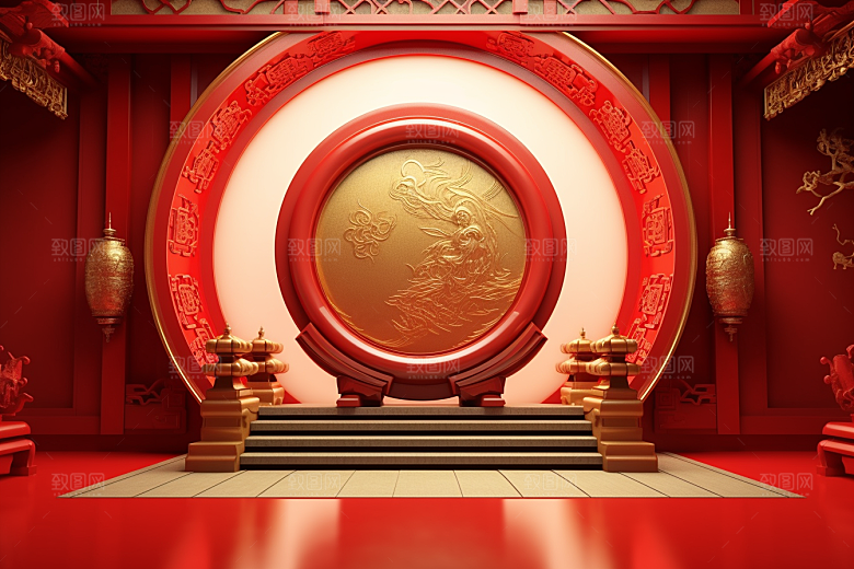 开业大吉模型C4D背景图