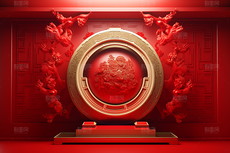 开业大吉模型C4D背景图