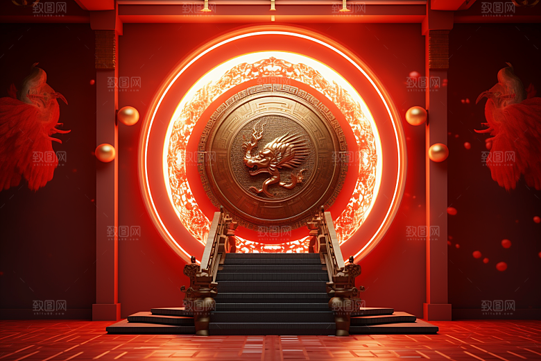 开业大吉模型C4D背景图