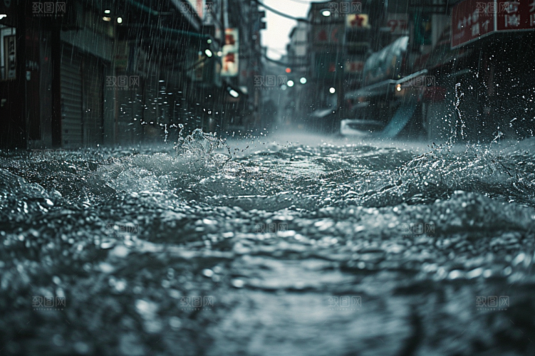 洪涝灾害暴雨洪水摄影图