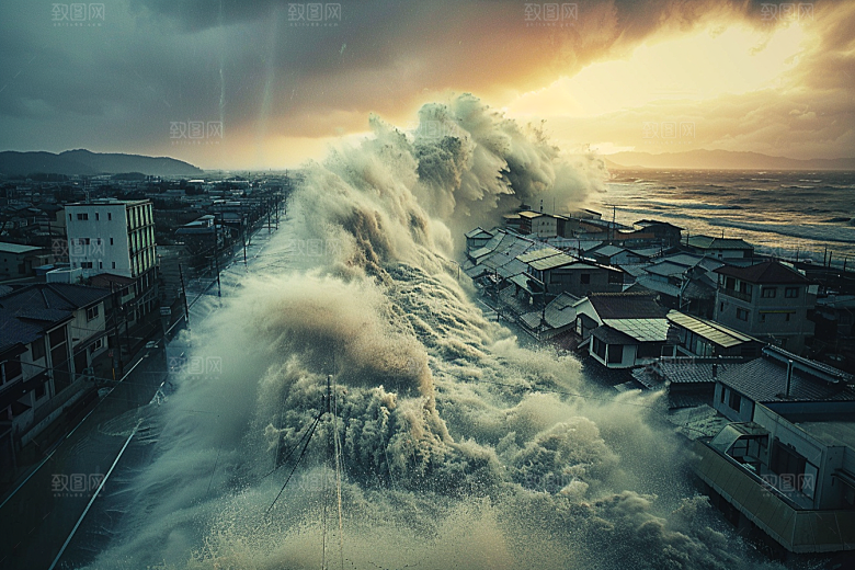 洪涝灾害暴雨夏天摄影图