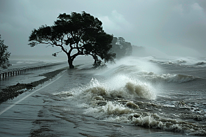 洪涝灾害自然灾害泥石流摄影图