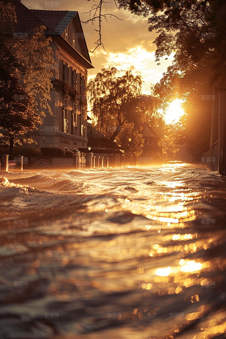 洪涝灾害暴雨夏季摄影图