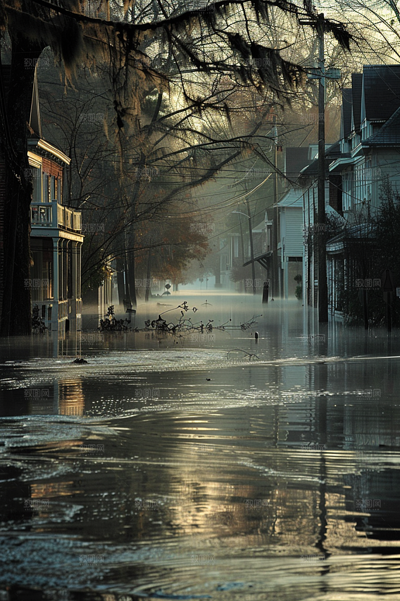 洪涝灾害洪灾暴雨摄影图