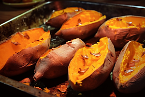 烤地瓜高清烤红薯摄影图