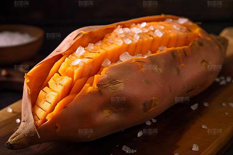 烤地瓜冬天温暖摄影图