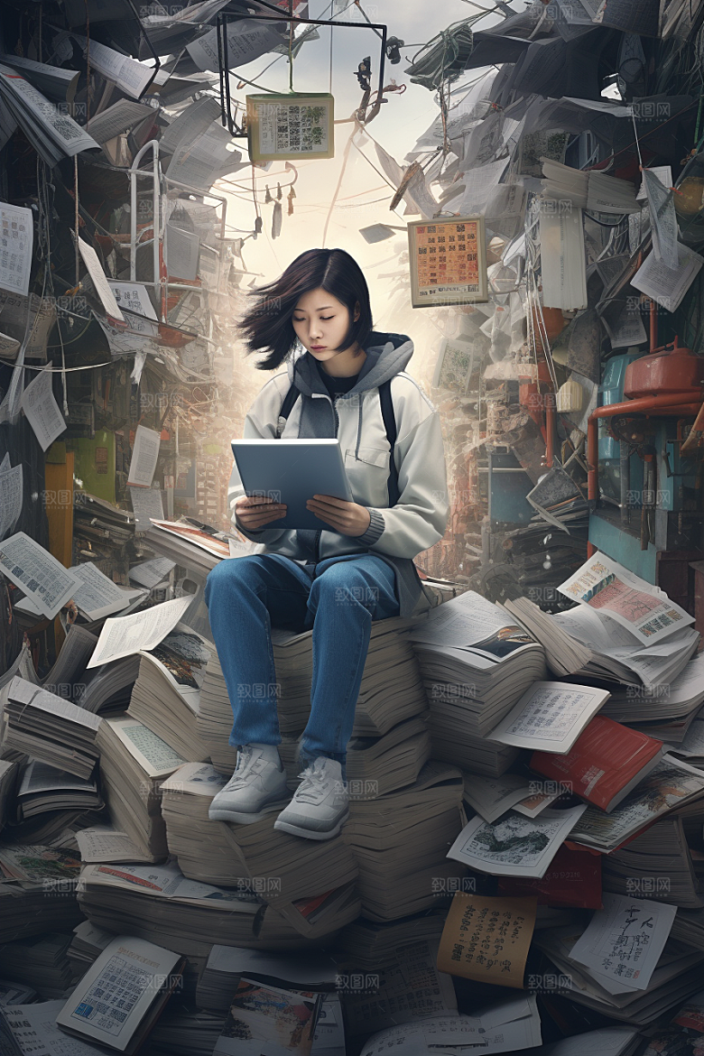 考生学生学校摄影图