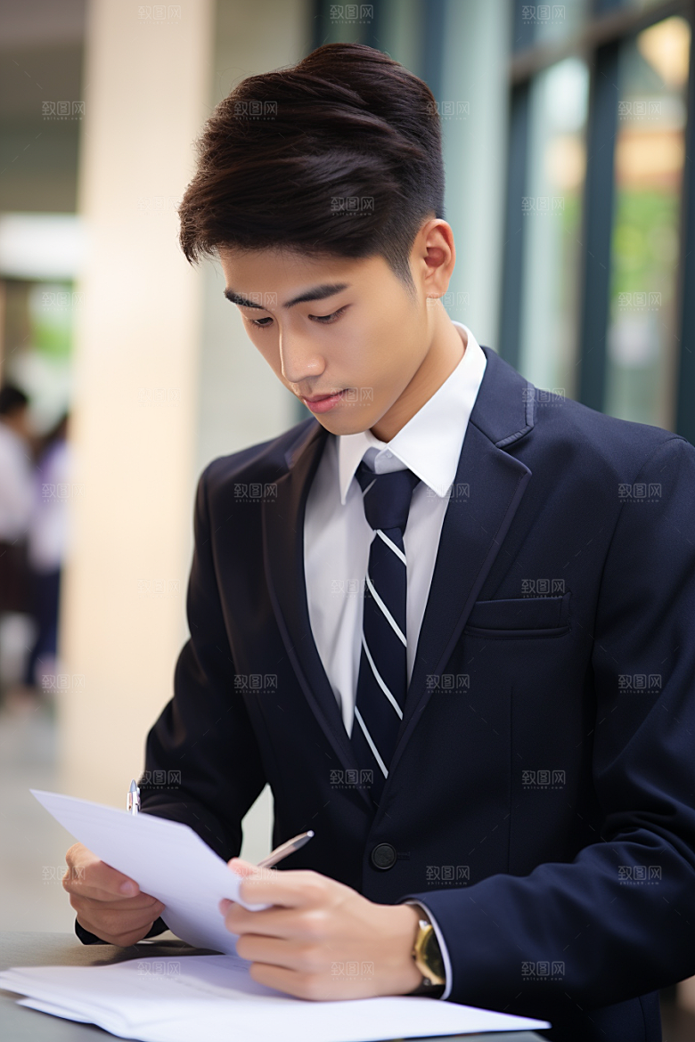 考生学生学校摄影图