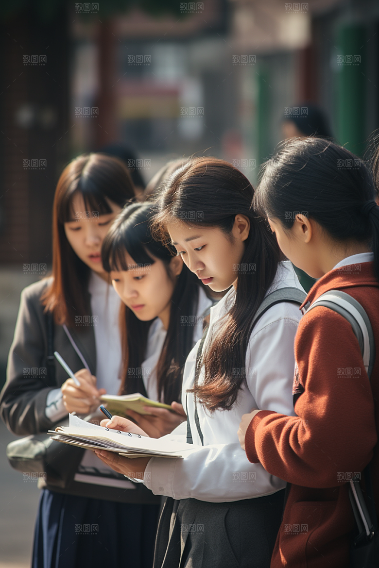 考生学习考场摄影图