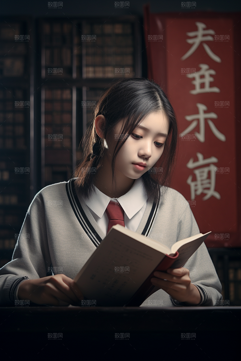 考生人物考试摄影图