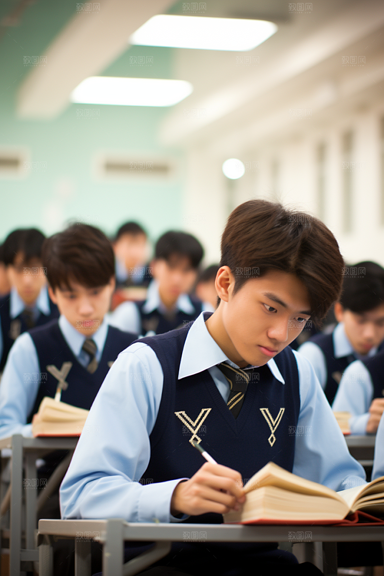 考生考试学校摄影图