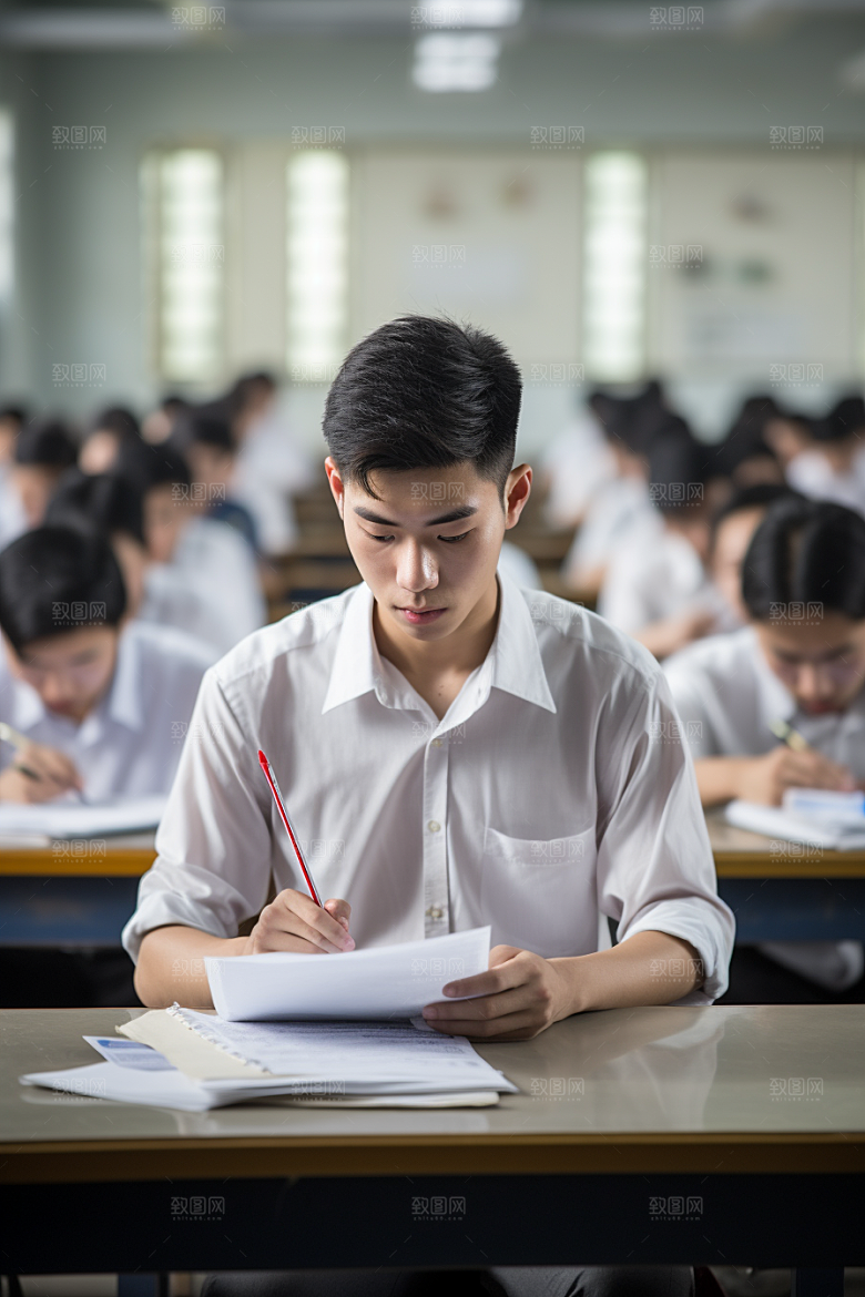考生学习考试摄影图