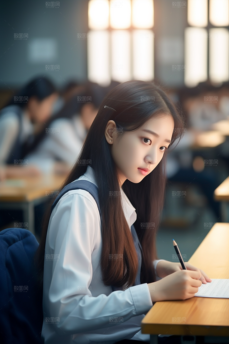 考生考试学校摄影图