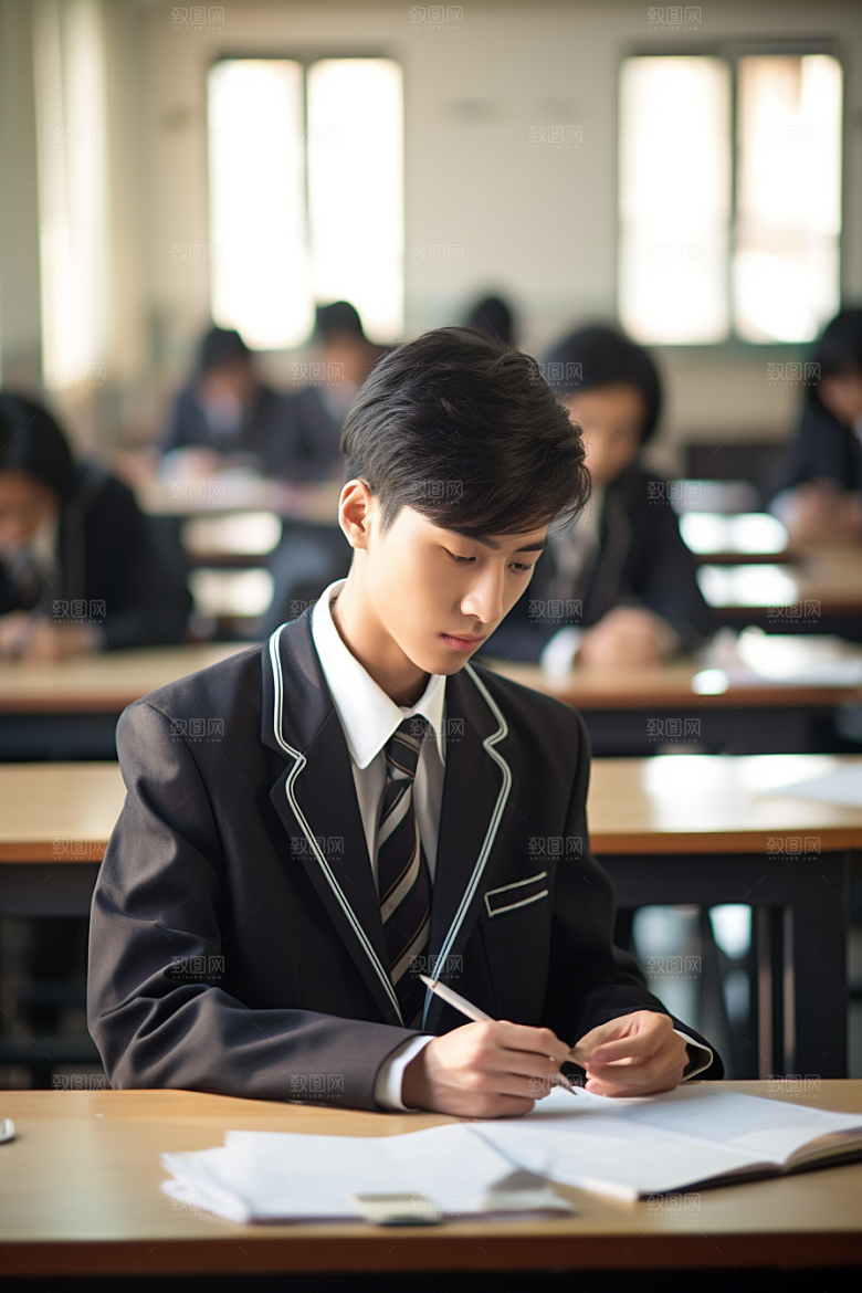 考生中考学生摄影图