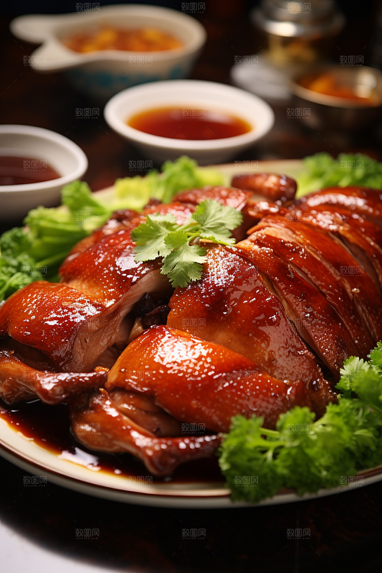 烤鸭烧鸭烧鹅美食素材