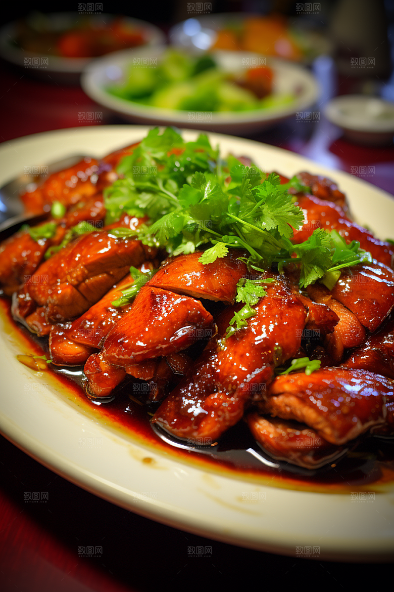 烤鸭烧鸭硬菜美味素材