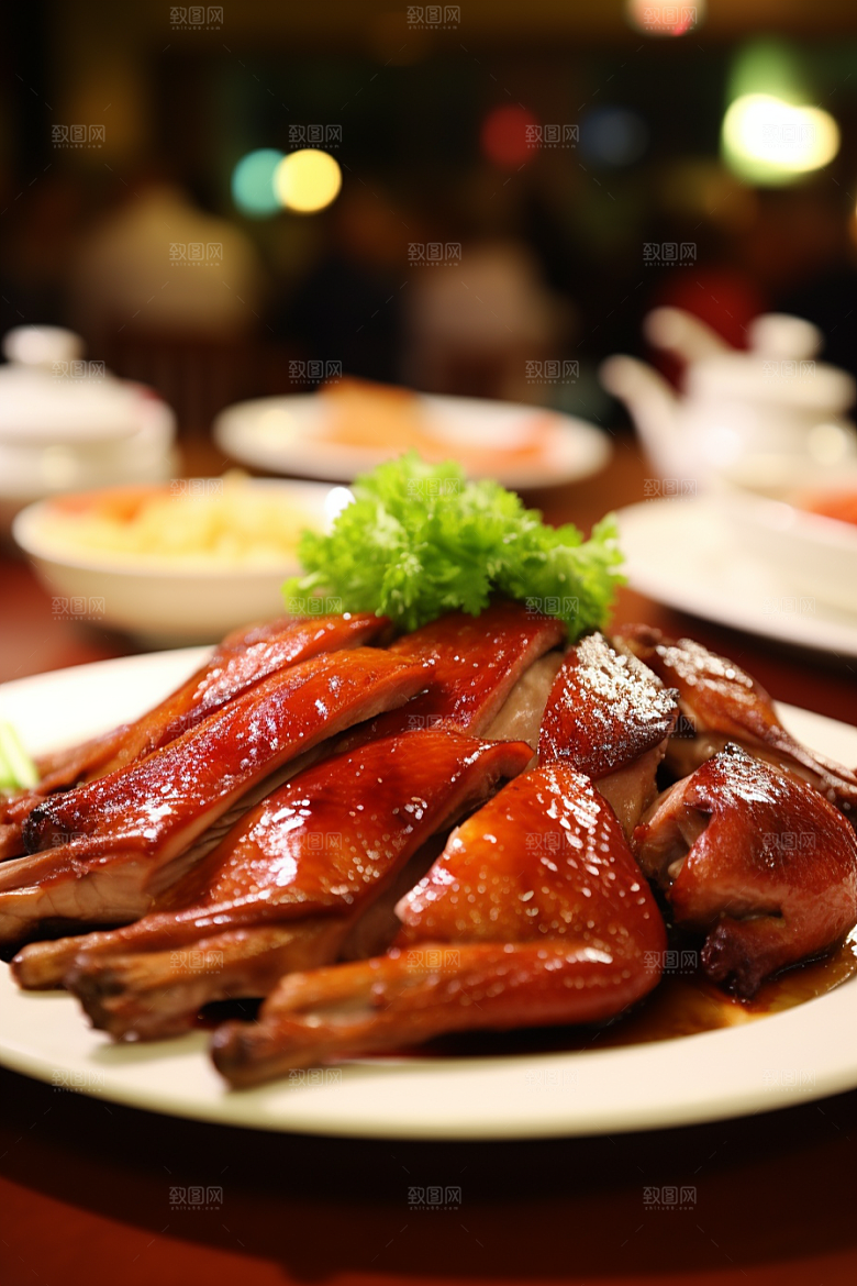 烤鸭烧鸭主菜美味素材