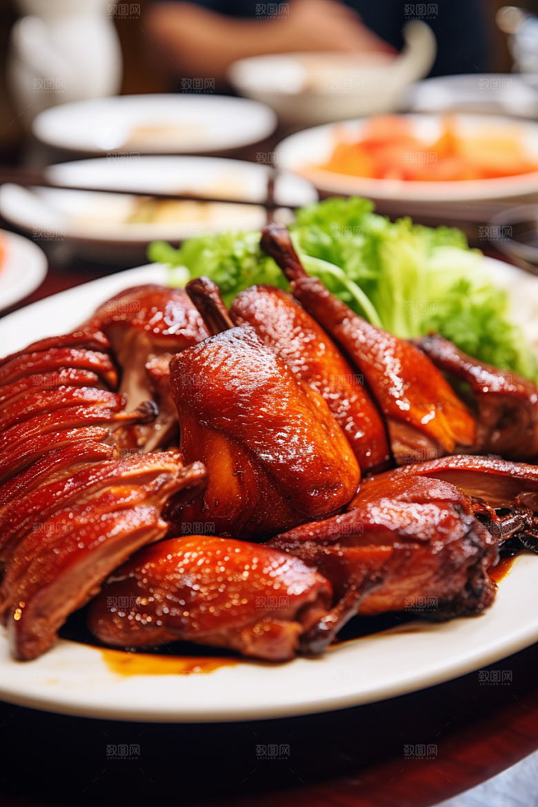 烤鸭烧鸭美食特色菜素材