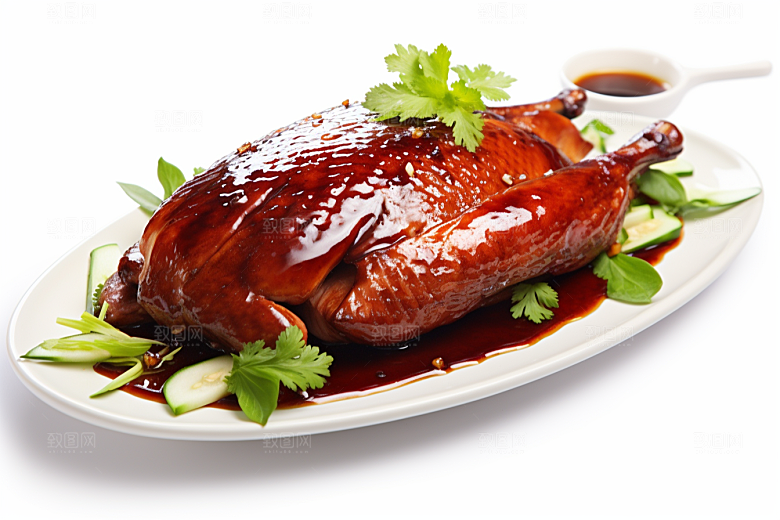 烤鸭烧鸭美食主菜素材