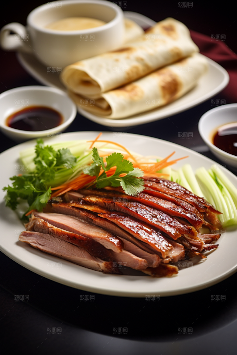 烤鸭烧鸭美食主菜素材