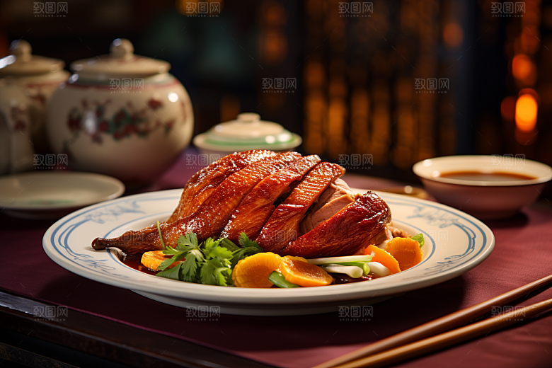 烤鸭烧鸭烧鹅美食素材