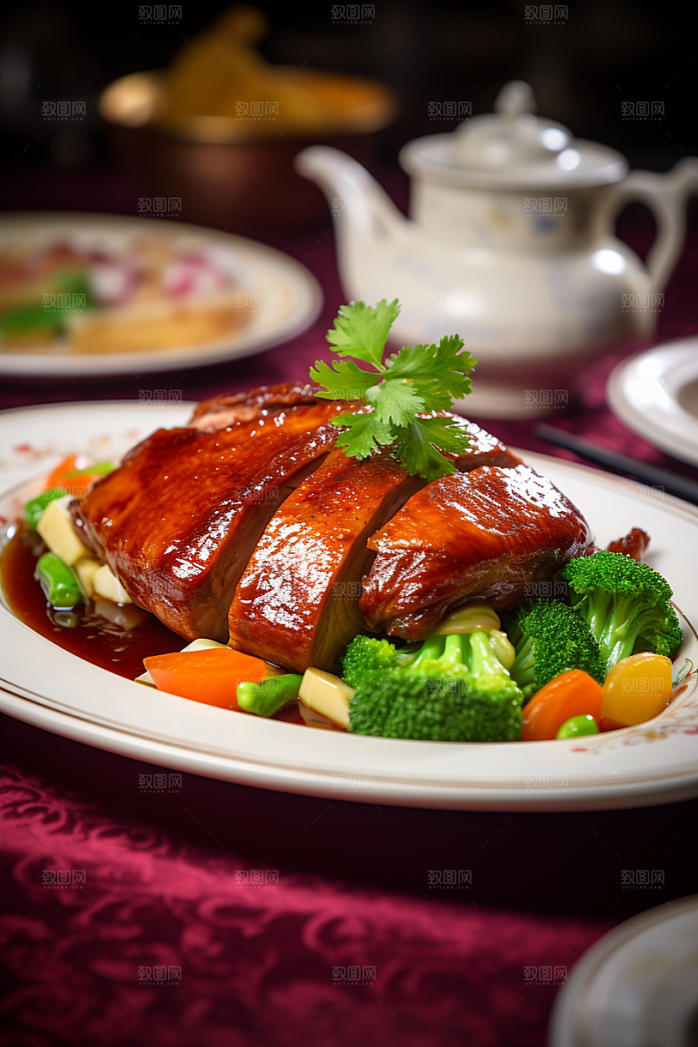 烤鸭烧鸭烧鹅美味素材