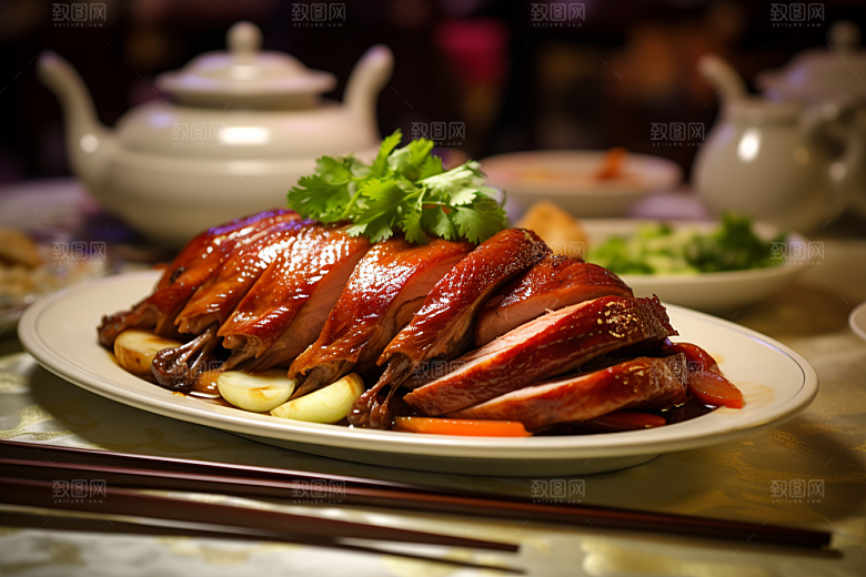 烤鸭烧鸭美食烧腊素材