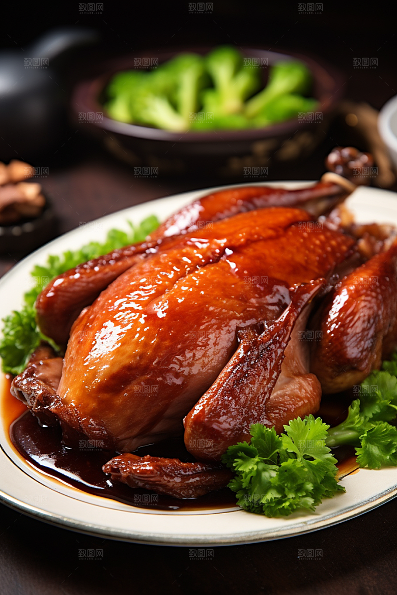 烤鸭烧鸭烧鹅特色菜素材