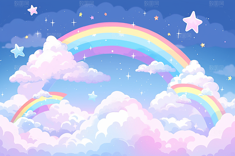 卡通彩虹高清幻想素材