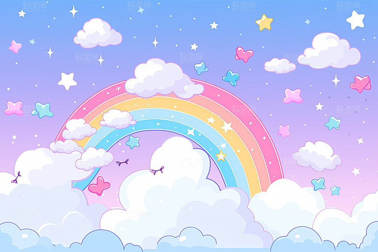 卡通彩虹高清幻想素材
