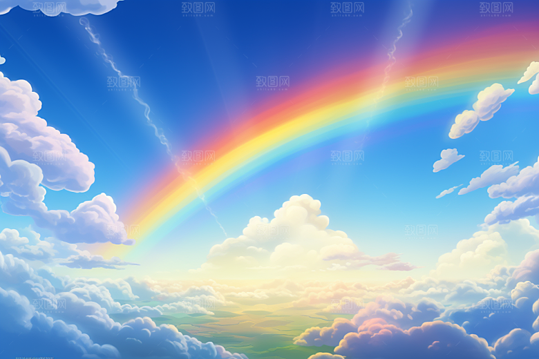 卡通彩虹幻想可爱素材