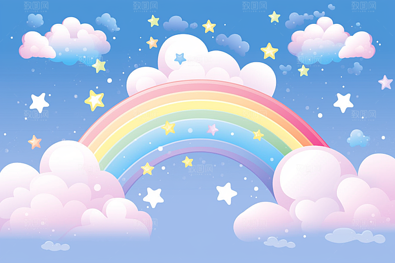卡通彩虹高清幻想素材